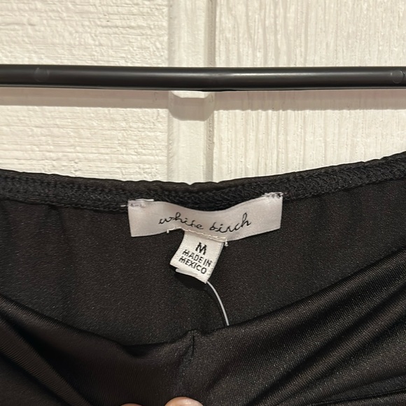 White Birch Black Off the Shoulder Short Sleeve Top - Picture 2 of 5